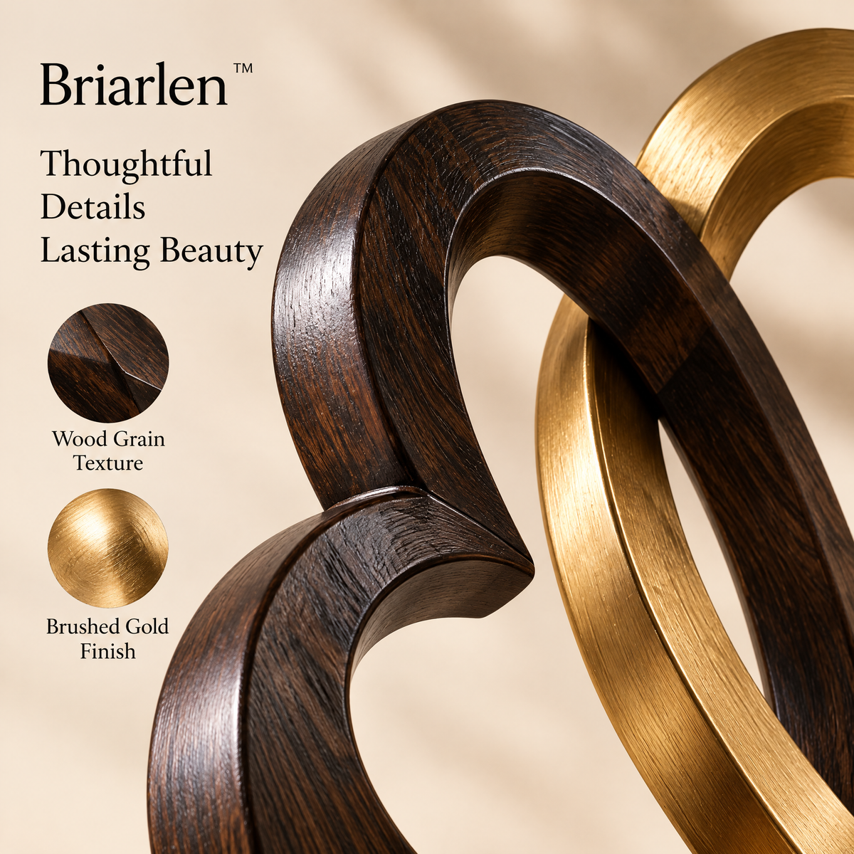 Briarlen™ Interlocking Hearts Sculpture