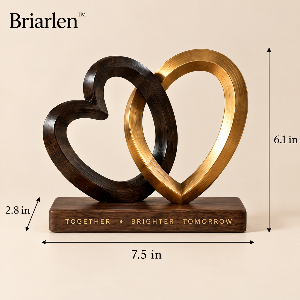 Briarlen™ Interlocking Hearts Sculpture