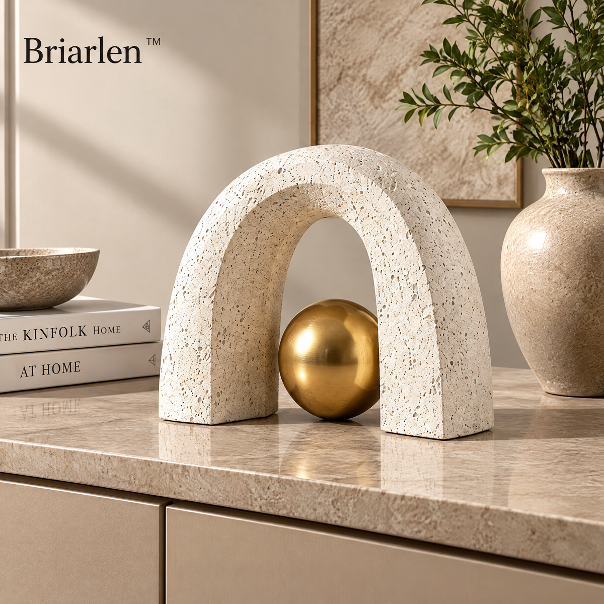 Briarlen™ Stone Arch Sphere Sculpture