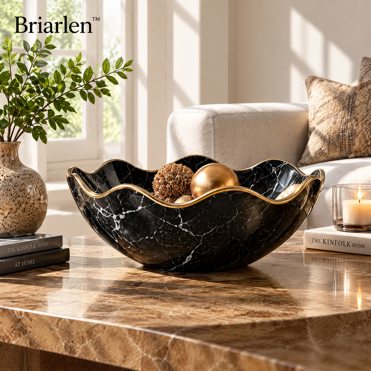 Briarlen™ Sculpted Marble Wave Bowl