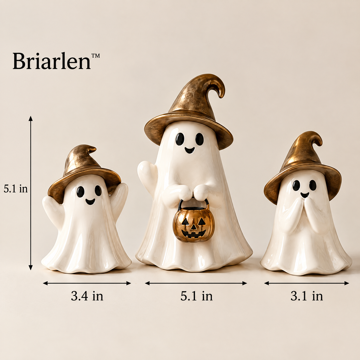 Briarlen™ Witch Hat Ghost Trio