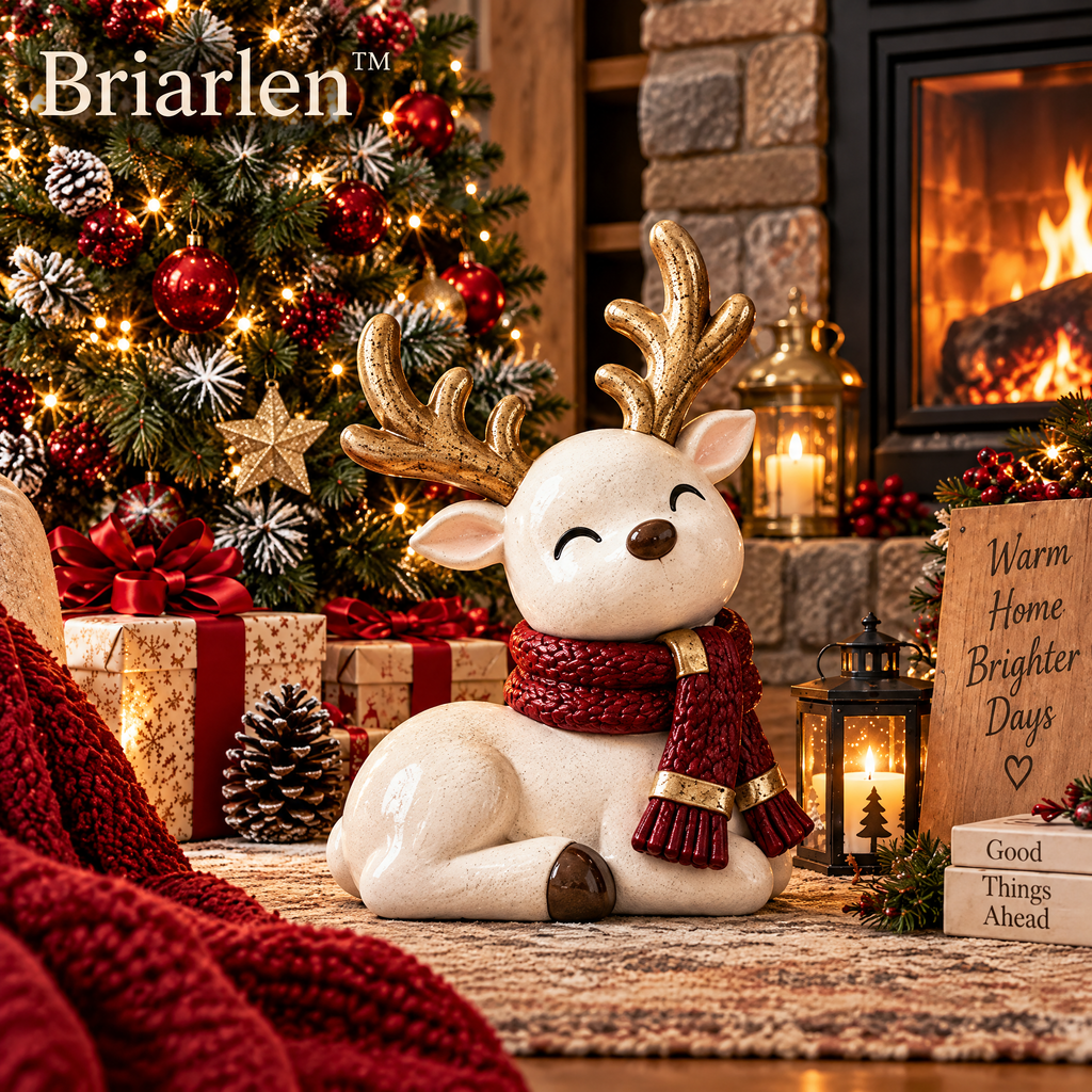 Briarlen™ Cozy Reindeer Sculpture